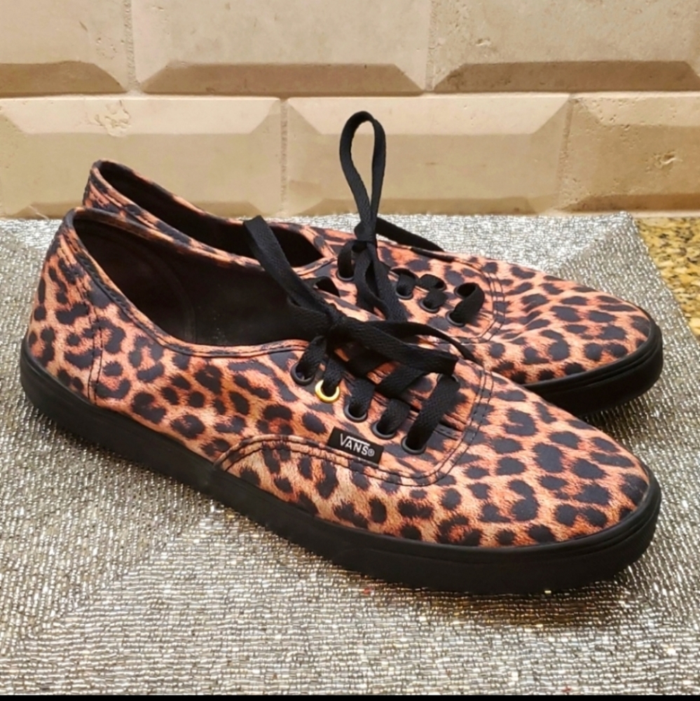 VANS Leopard Animal Print Low Profile Shoes